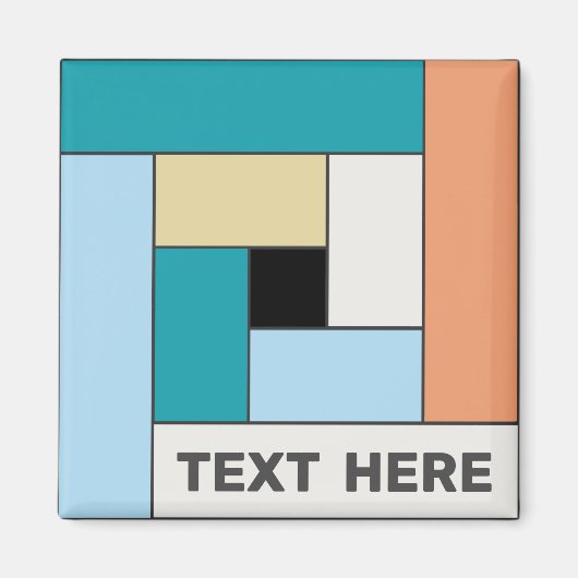Aimant Rectangles géométriques (ver10) avec n'importe que (Devant)