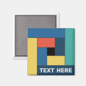 Aimant Rectangles géométriques (ver7) avec n'importe quel (Recto/Verso)