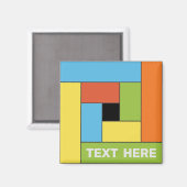 Aimant Rectangles géométriques (ver8) avec n'importe quel (Recto/Verso)