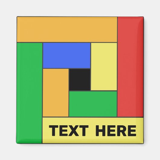 Aimant Rectangles géométriques (ver9) avec n'importe quel (Devant)