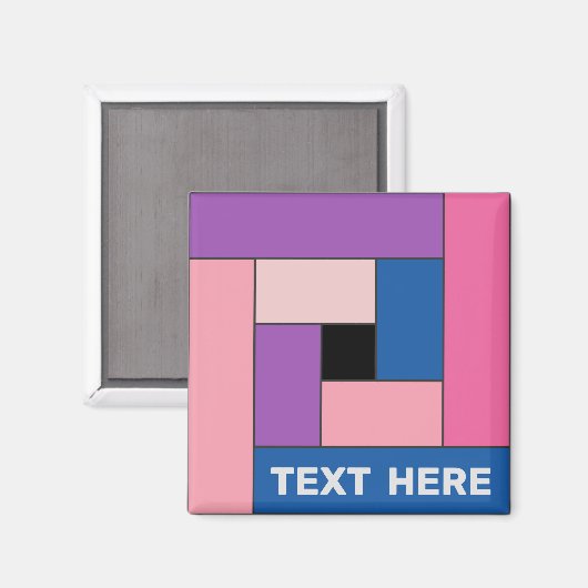 Aimant Rectangles géométriques (ver 1) avec n'importe que (Recto/Verso)