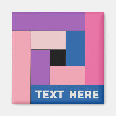 Aimant Rectangles géométriques (ver 1) avec n'importe que (Devant)