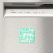Aimant Rectangles Modernes Rétro Sur Aqua Dilué (In Situ (Lave-vaisselle))