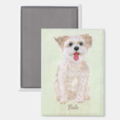 Aimant Rectangulaire Morkie (Recto/Verso)