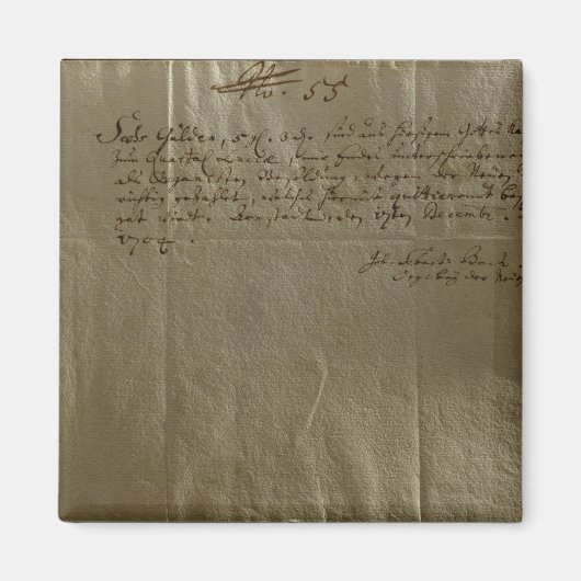 Aimant Reçu de rémunération, 17 décembre 1704 (Devant)