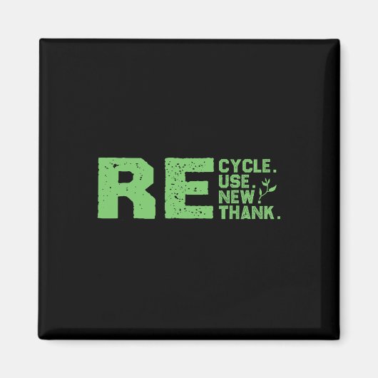 Aimant Recyclage écologique du design (Devant)