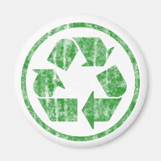 Aimant Recyclage pour sauver la planète Terre, symbole (Devant)