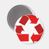 Aimant recyclage rouge (Recto/Verso)