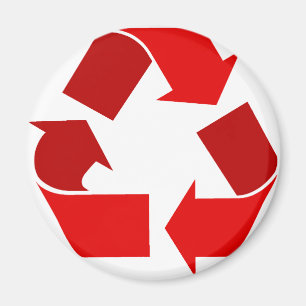 Aimant recyclage rouge