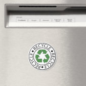 Aimant Recycle Green Center Logo (In Situ (Lave-vaisselle))