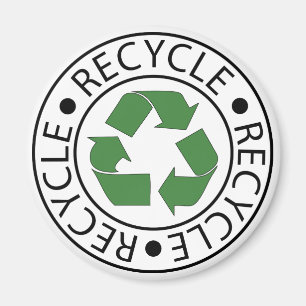 Aimant Recycle Green Center Logo
