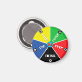 Aimant Recycle, ReUse, ReFuse, Rethink - Save Planet (Recto/Verso)