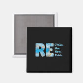 Aimant Recycle Réutiliser Renouveler Repenser la crise De (Recto/Verso)