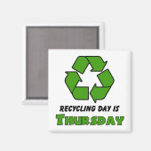 Aimant Recycler jeudi (Recto/Verso)