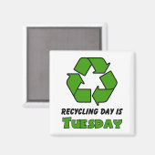 Aimant Recycler mardi (Recto/Verso)
