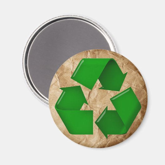 Aimant Recycler - Papier grumplé (Recto/Verso)