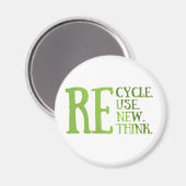 Aimant Recycler réduire la réutilisation renouveler repen (Recto/Verso)