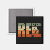 Aimant Recycler réduire la réutilisation renouveler repen (Recto/Verso)