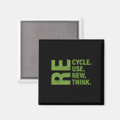 Aimant Recycler réutiliser Renouveler l'environnement de (Recto/Verso)