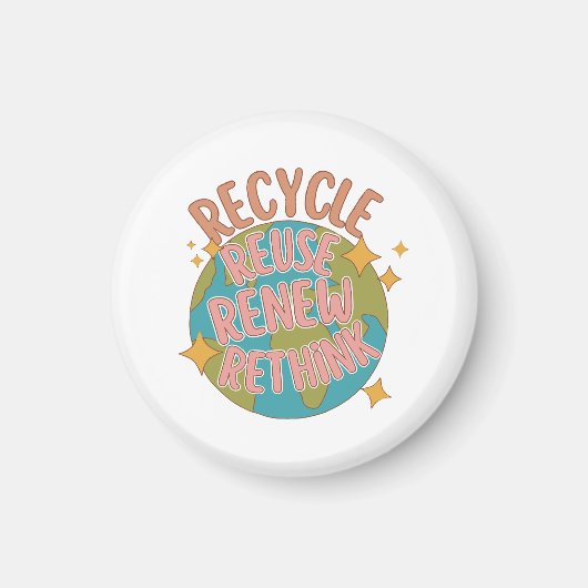 Aimant Recycler réutiliser Renouveler repenser (Devant)