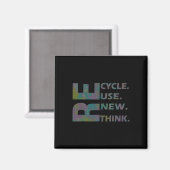 Aimant Recycler Réutiliser Renouveler Repenser Crise De l (Recto/Verso)