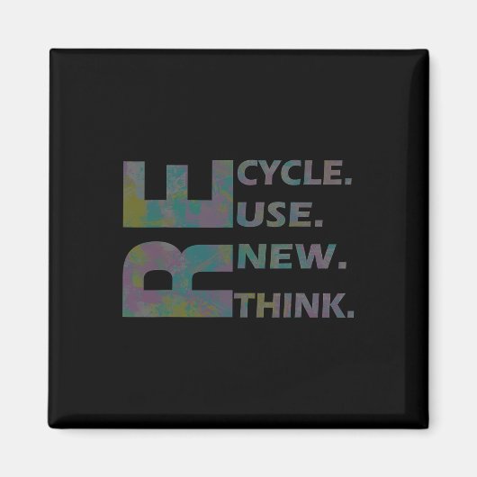 Aimant Recycler Réutiliser Renouveler Repenser Crise De l (Devant)