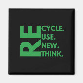 Aimant Recycler Réutiliser Renouveler Repenser Jour de la (Devant)