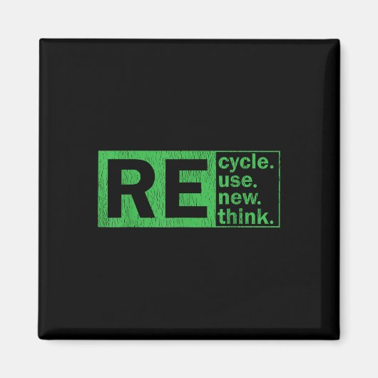 Aimant Recycler Réutiliser Repenser la protection De l'en (Devant)