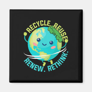 Aimant Recycler Réutiliser Réutiliser Repenser Jour des t