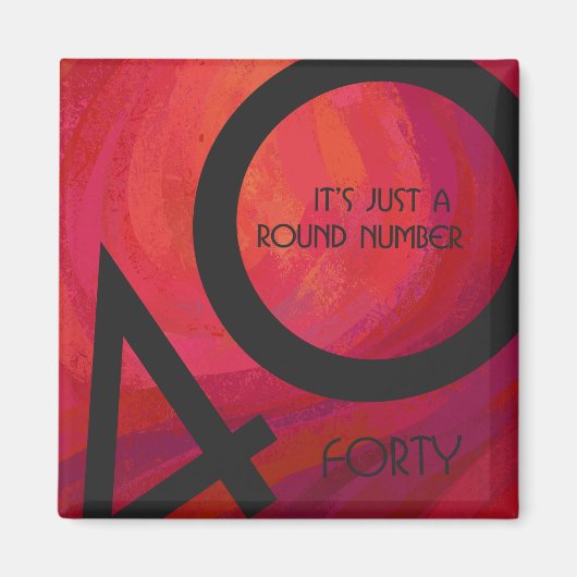 Aimant Red 40 Dix Anniversaire (Devant)