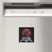 Aimant Red And Black Mandelbrot Sphere On Silver Pedestal (In Situ (Lave-vaisselle))