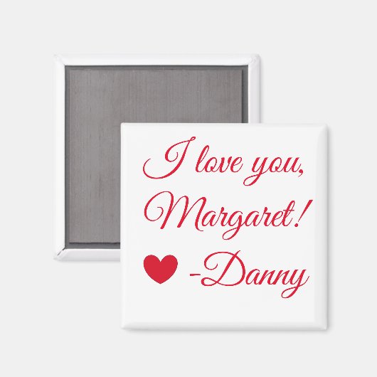 Aimant Red and White Love (Recto/Verso)