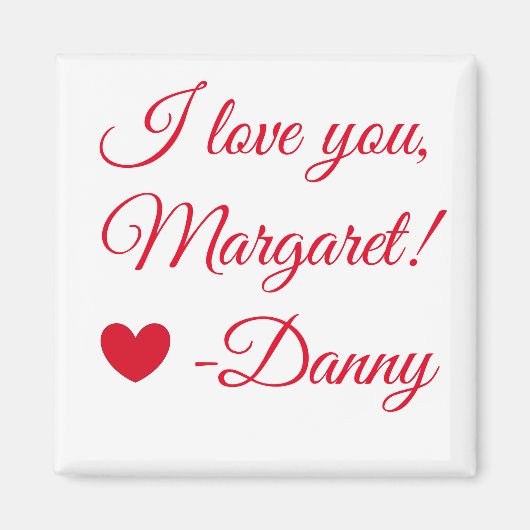 Aimant Red and White Love (Devant)