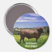 Aimant Red Angus Bull (Recto/Verso)