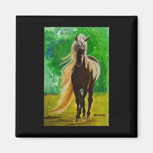 Aimant Red Black Horses Horseback équitation Amateurs de