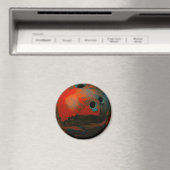 Aimant Red Bowling Ball Personnaliser It (In Situ (Lave-vaisselle))