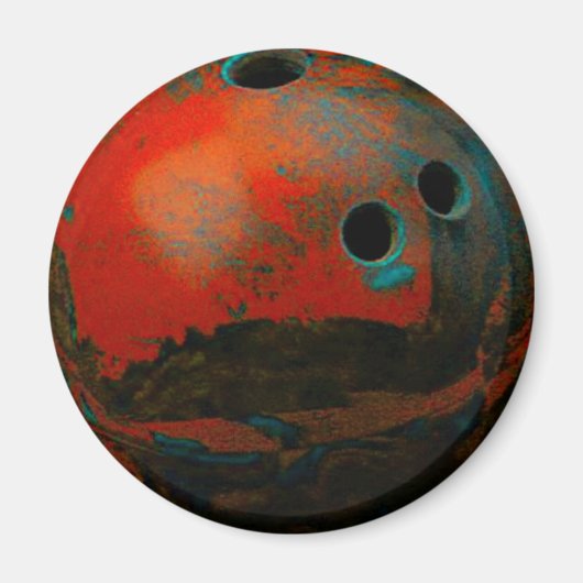 Aimant Red Bowling Ball Personnaliser It (Devant)