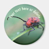 Aimant Red Bug With Attitude Nature Personalized (Devant)