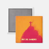 Aimant Red Corcovado Rio-Brasil (Recto/Verso)