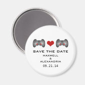 Aimant Red Cute Gamer Enregistrer l'aimant de date (Recto/Verso)