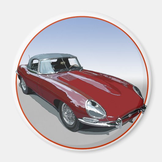 Aimant Red E Type Roadster (Devant)