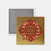 Aimant Red Hanoukka Mandala (Recto/Verso)