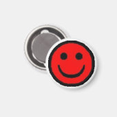 Aimant Red Happy Face (Recto/Verso)
