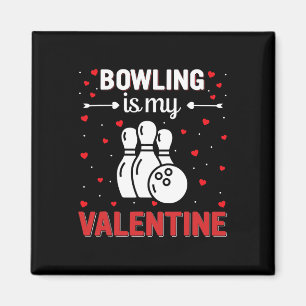Aimant Red Heart Cupid Love Graphic Bowling Est Mon Valen
