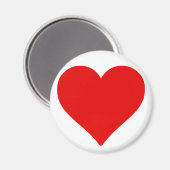 Aimant Red Heart Shape Love Classic Simple Minimalisme (Recto/Verso)