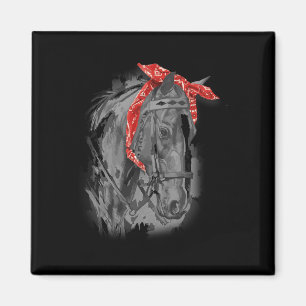 Aimant Red Horse Bandana Pour L'Équitation