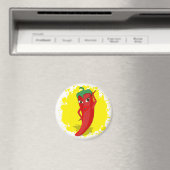 Aimant Red Hot Pepper Diva Paint Splatter (In Situ (Lave-vaisselle))
