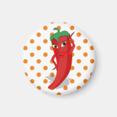 Aimant Red Hot Pepper Diva Pois orange (Devant)