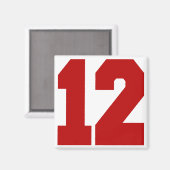 Aimant Red Jersey Numéro 12 (Recto/Verso)