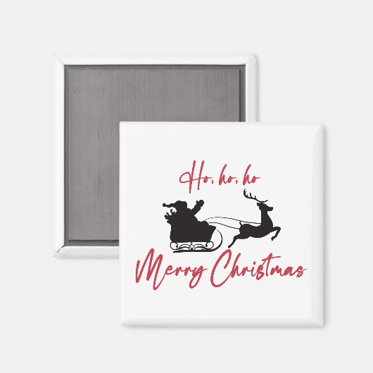 Aimant Red Joyer Noël Père Noël Sleigh et Reindeer (Recto/Verso)